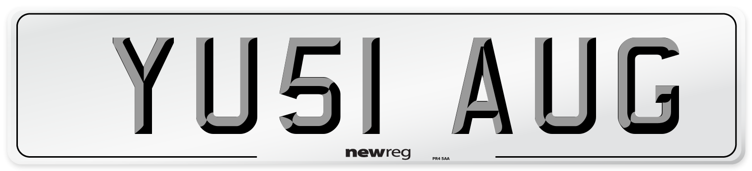 YU51 AUG Number Plate from New Reg